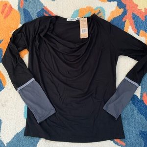 NWT Michael Stars drape cowl neck jersey shirt